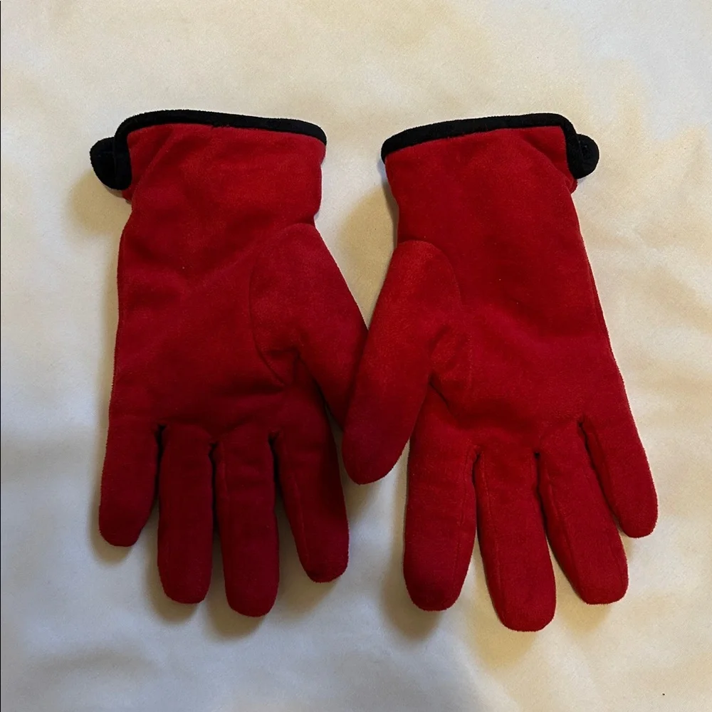 🐝2/$16🐝 Coldwater creek faux suede red gloves